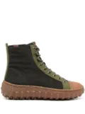 Camper Ground high-top leather sneakers - Green
