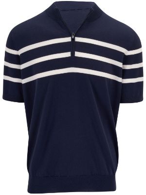 Polo shirts Brunello Cucinelli - Logo polo shirt in blue - M0T639779GCD361