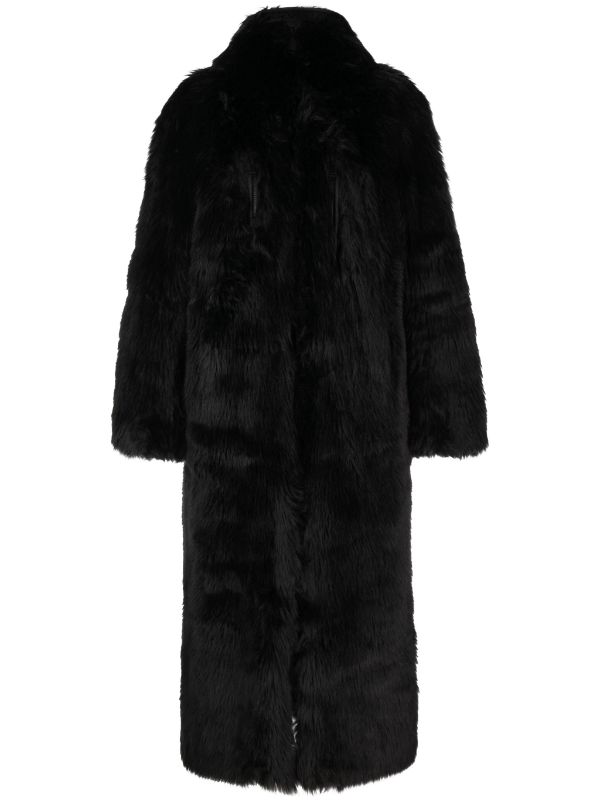 Oversized black sales fur coat