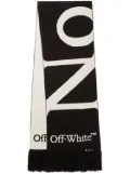 Off-White No Offence intarsia-logo scarf - Black