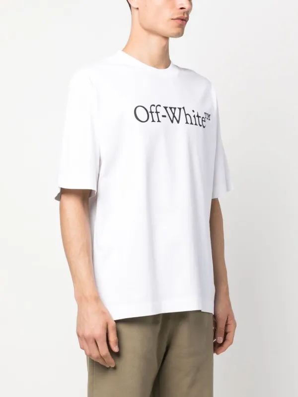 Off-White Bookish logo-print Cotton T-shirt | White | FARFETCH
