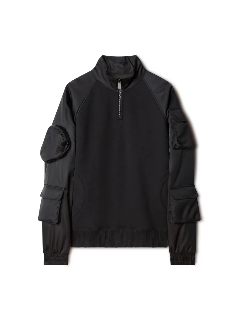 PATCH ARR HALFZIP TECH CREWN BLACK NO CO