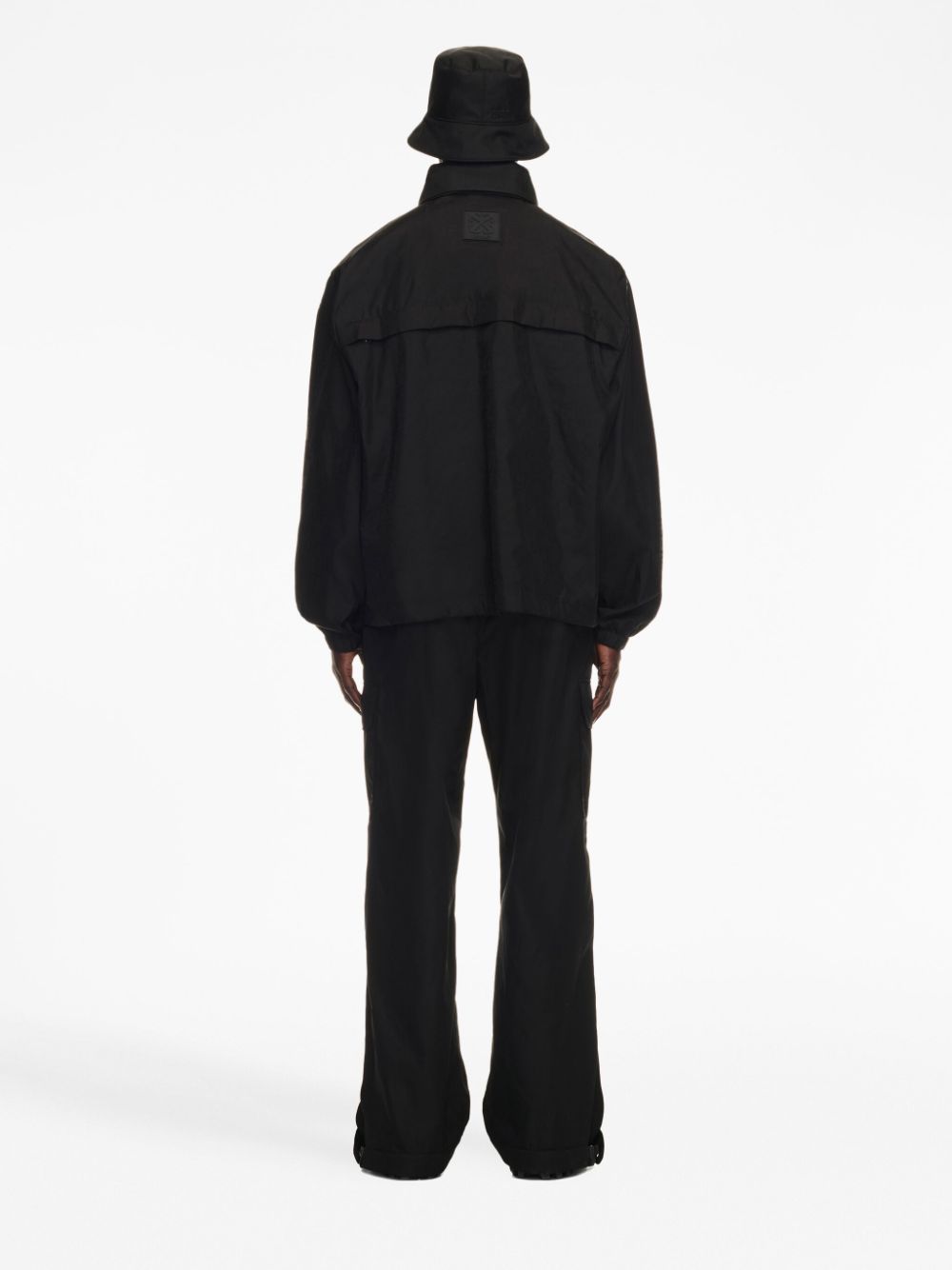 Shop Off-white Zip-fastening Long-sleeve Jacket In Black