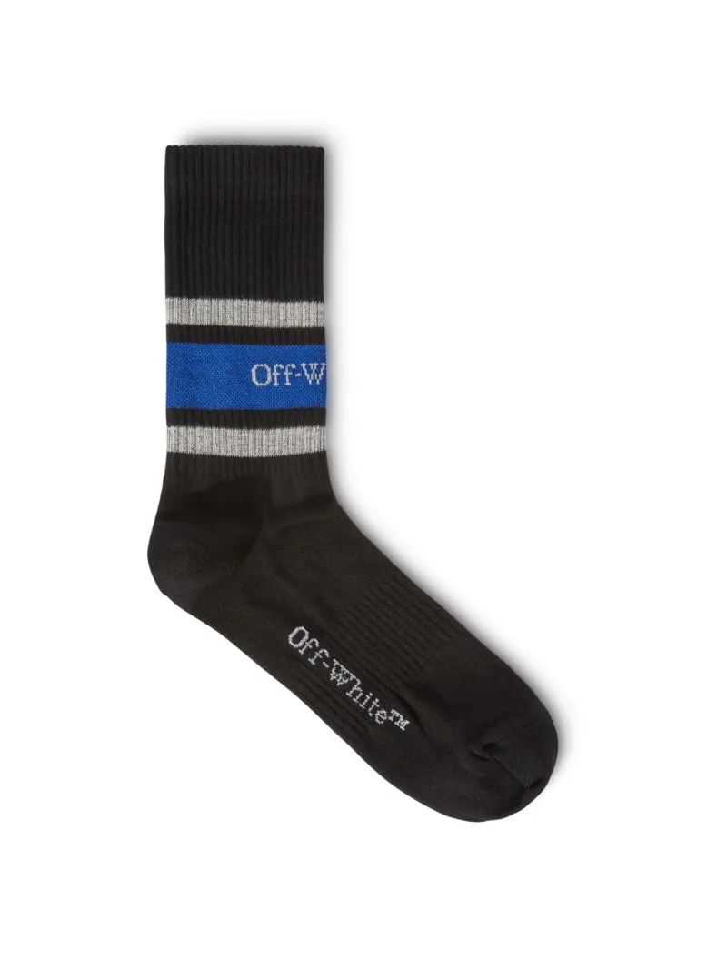 Mittelhohe Socken mit Streifen & Logo