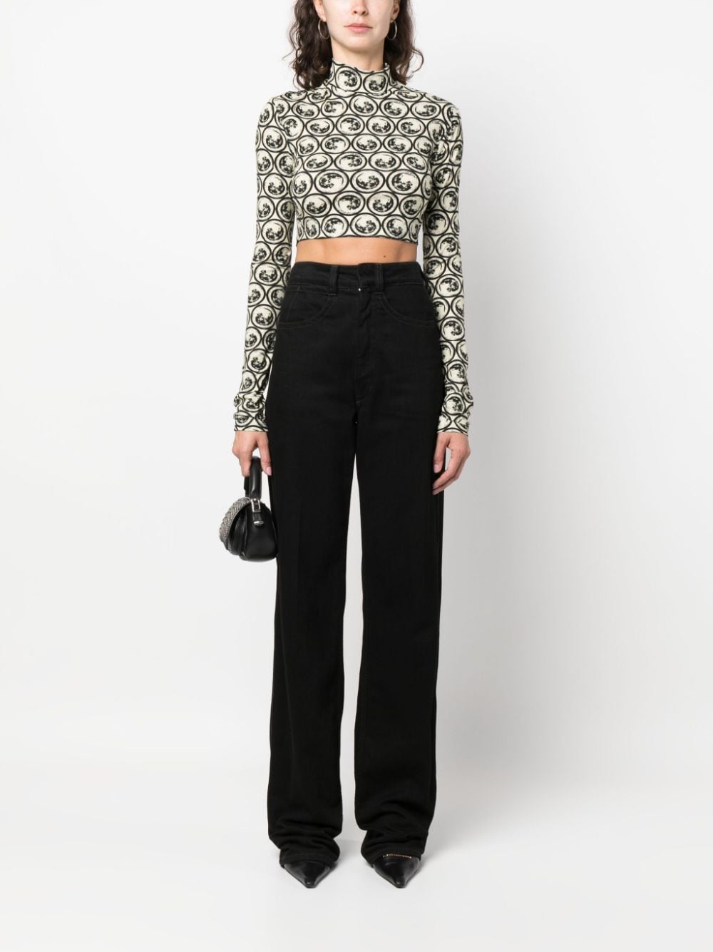 Off-White moon-print Cropped Top - Farfetch