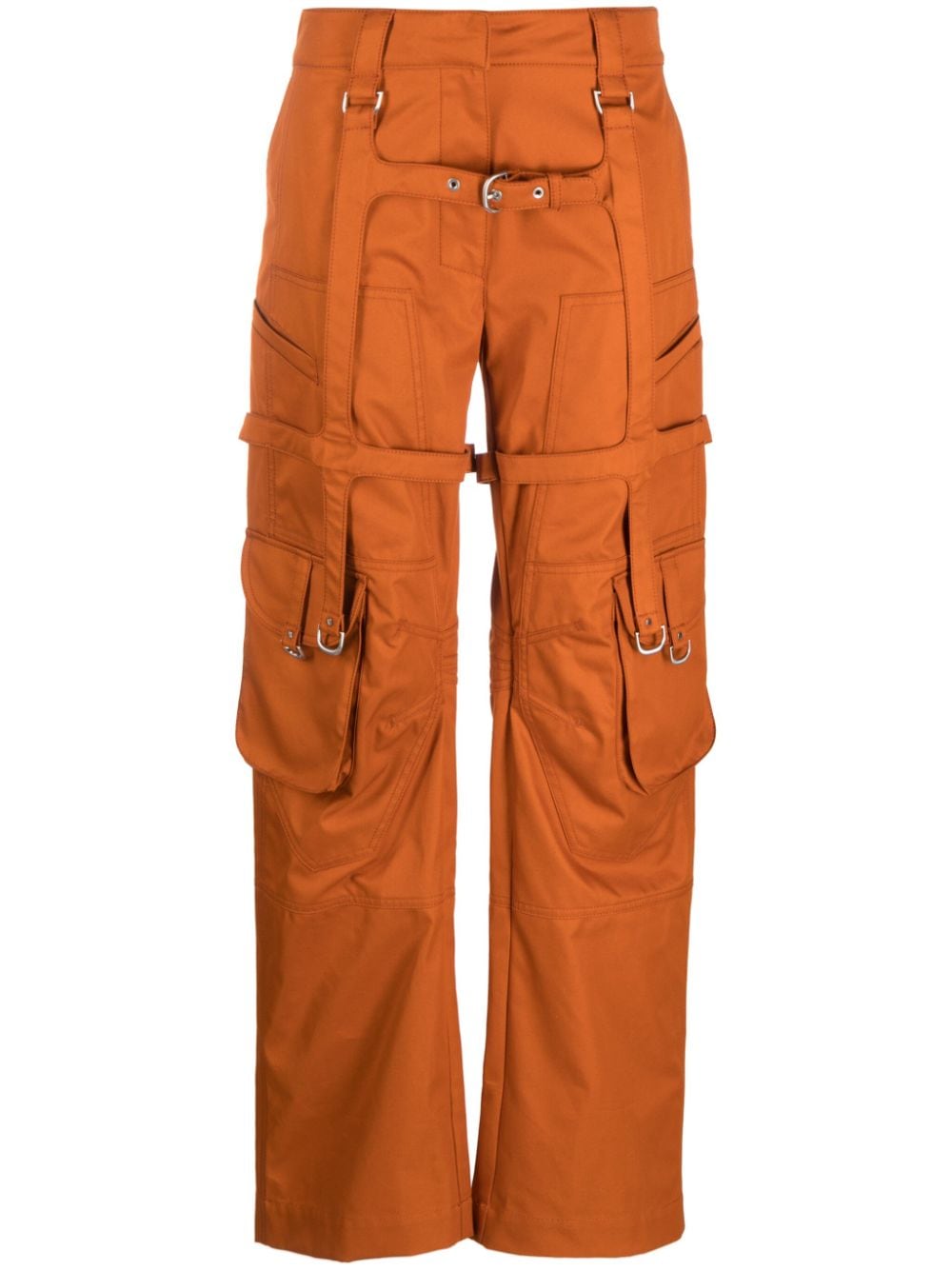 off-white pantalon cargo à boucle - orange