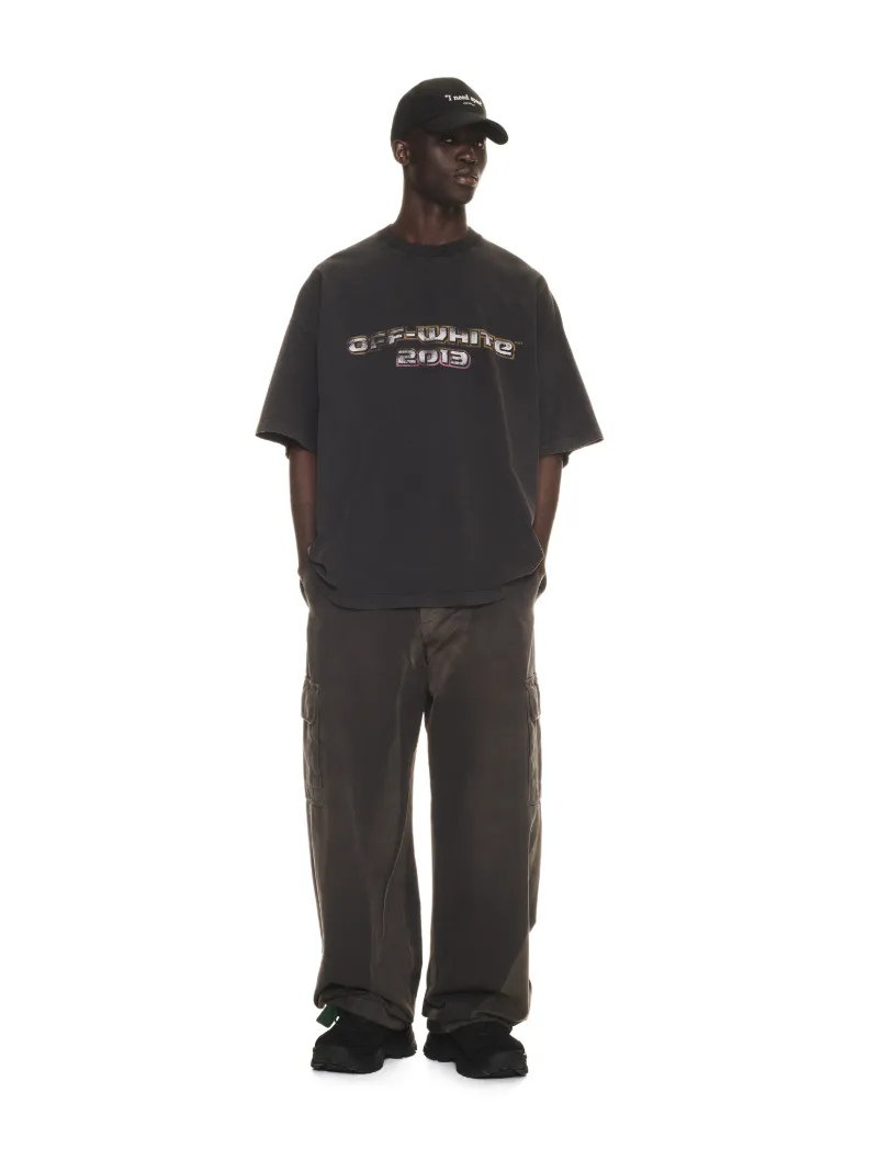 T-shirt oversize con logo e stampa