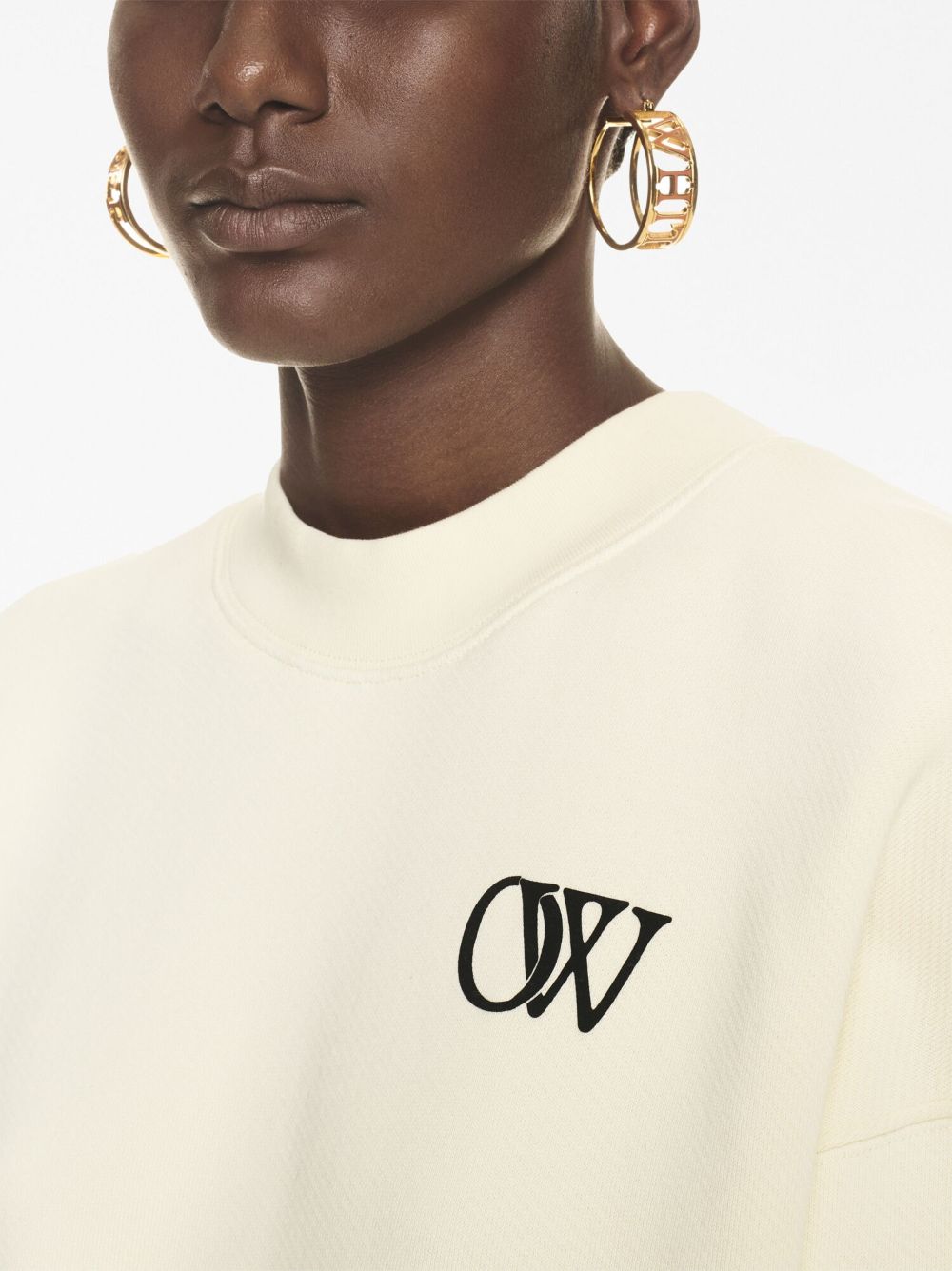 Off-White OW-print cotton sweatshirt Women