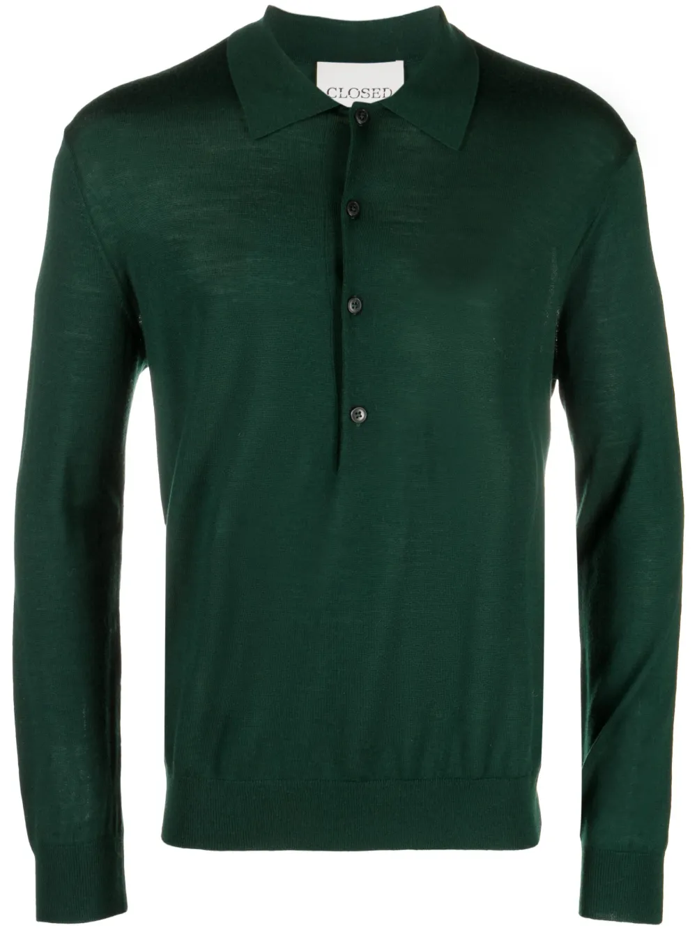 Dark green long outlet sleeve polo