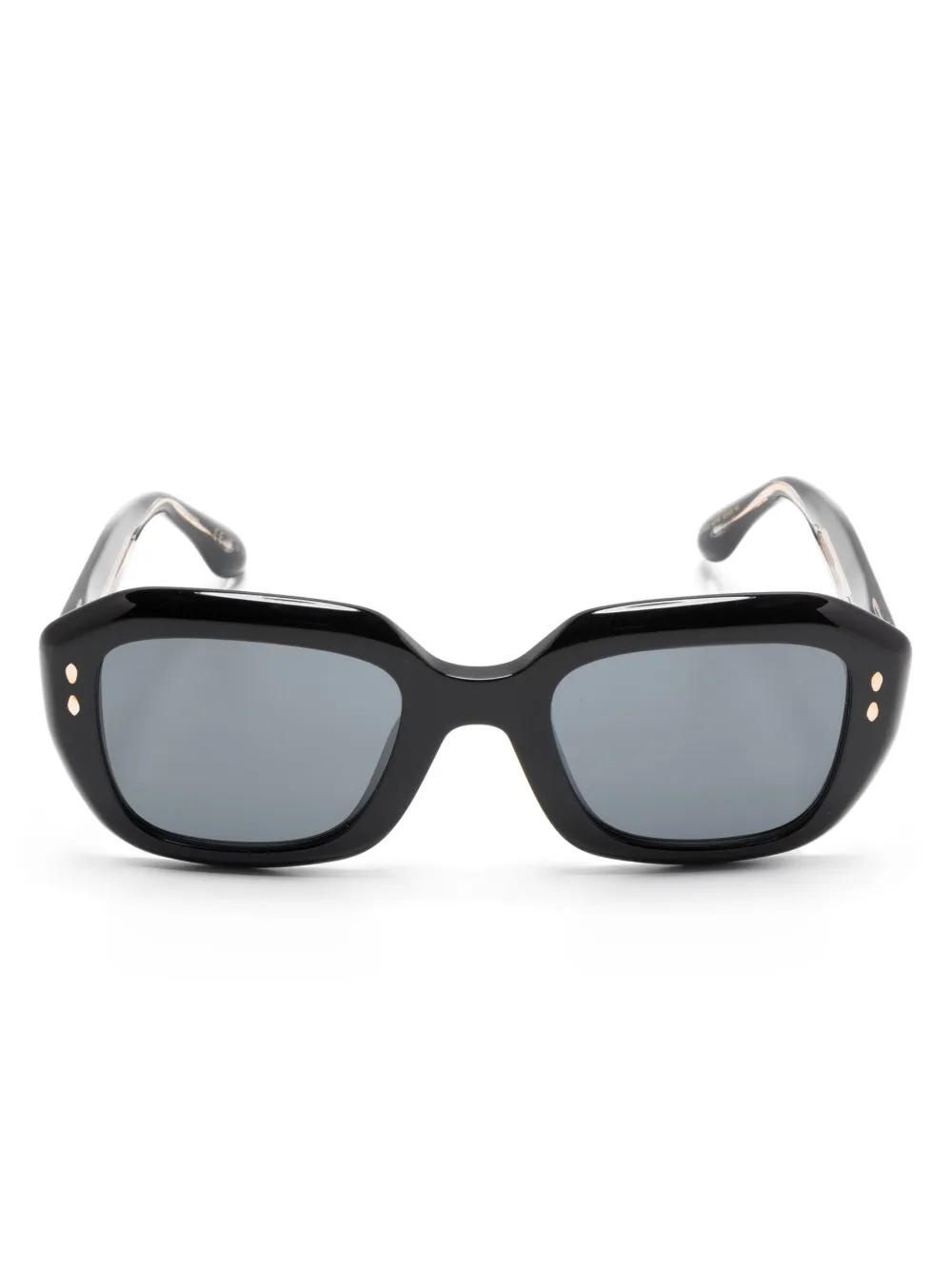 logo-engraved square-frame sunglasses