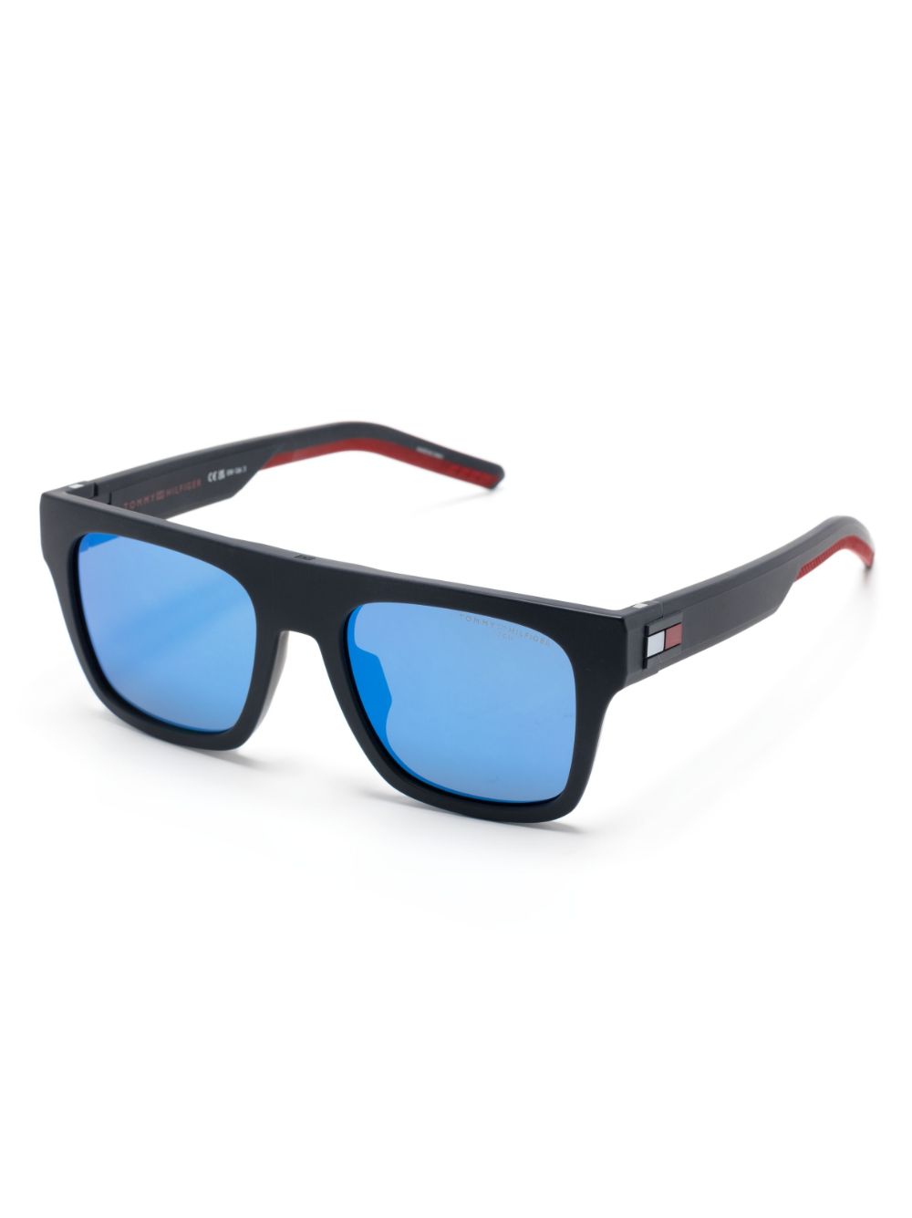 Tommy Hilfiger Polarised rectangle-frame sunglasses - Zwart