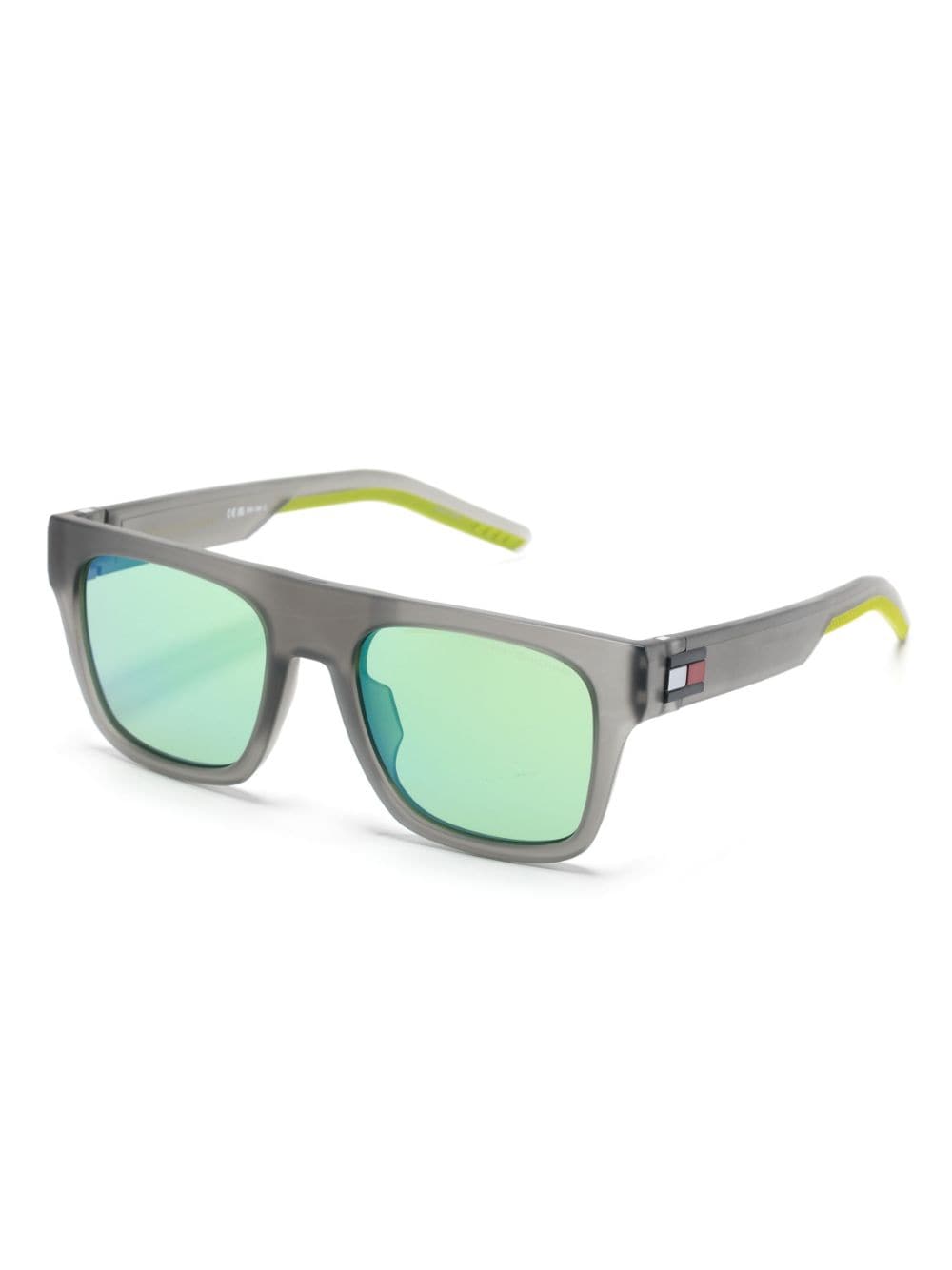 Tommy Hilfiger Polarised rectangle-frame sunglasses - Grijs