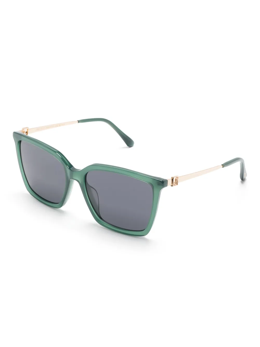 Jimmy Choo Eyewear monogram square-frame sunglasses - Groen