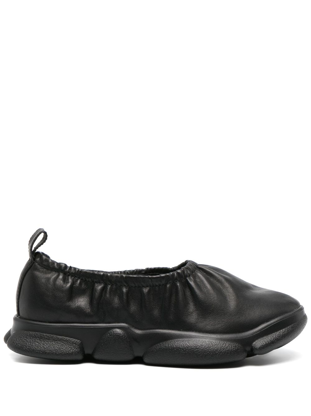 Camper Karst Leather Ballerina Shoes In Black