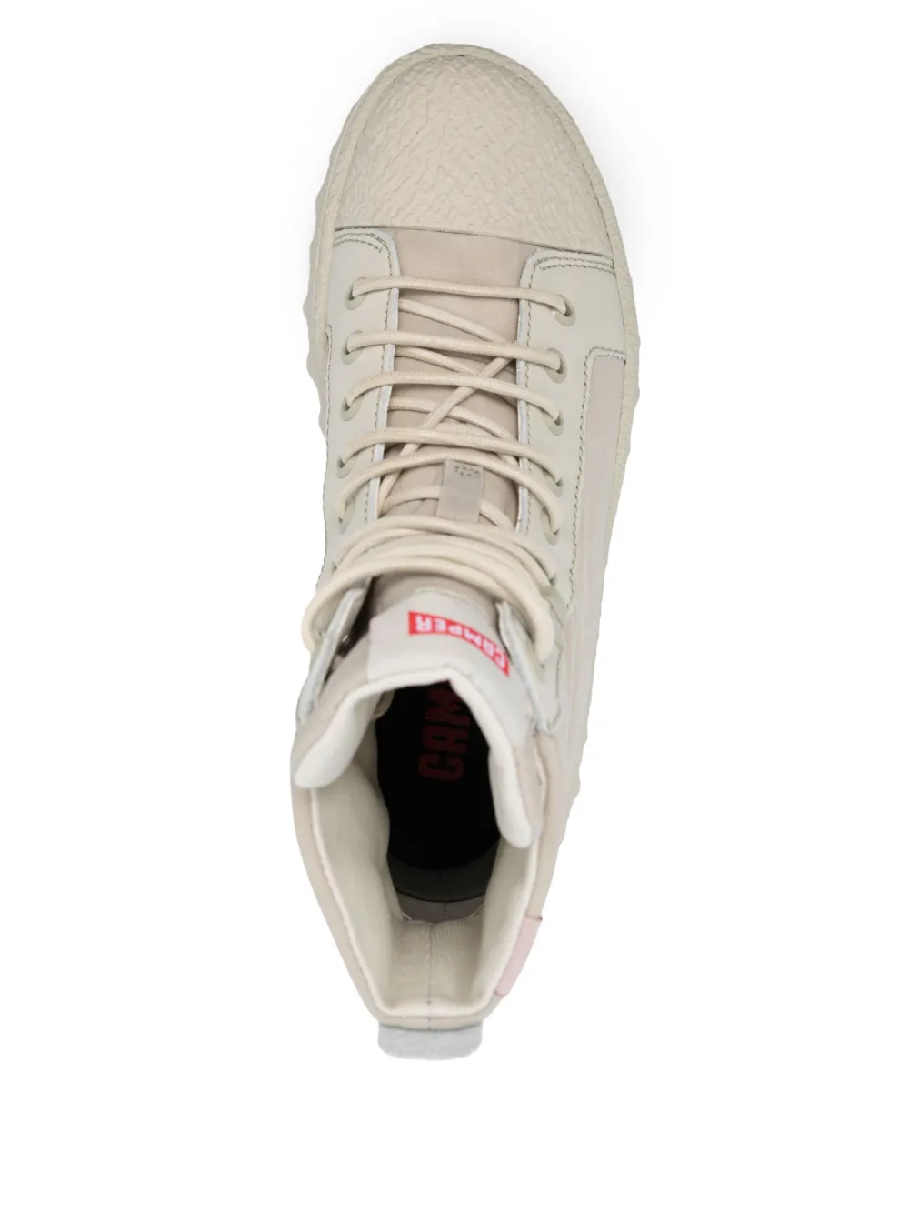 Camper Ground Lace-up Ankle Boots In Grey