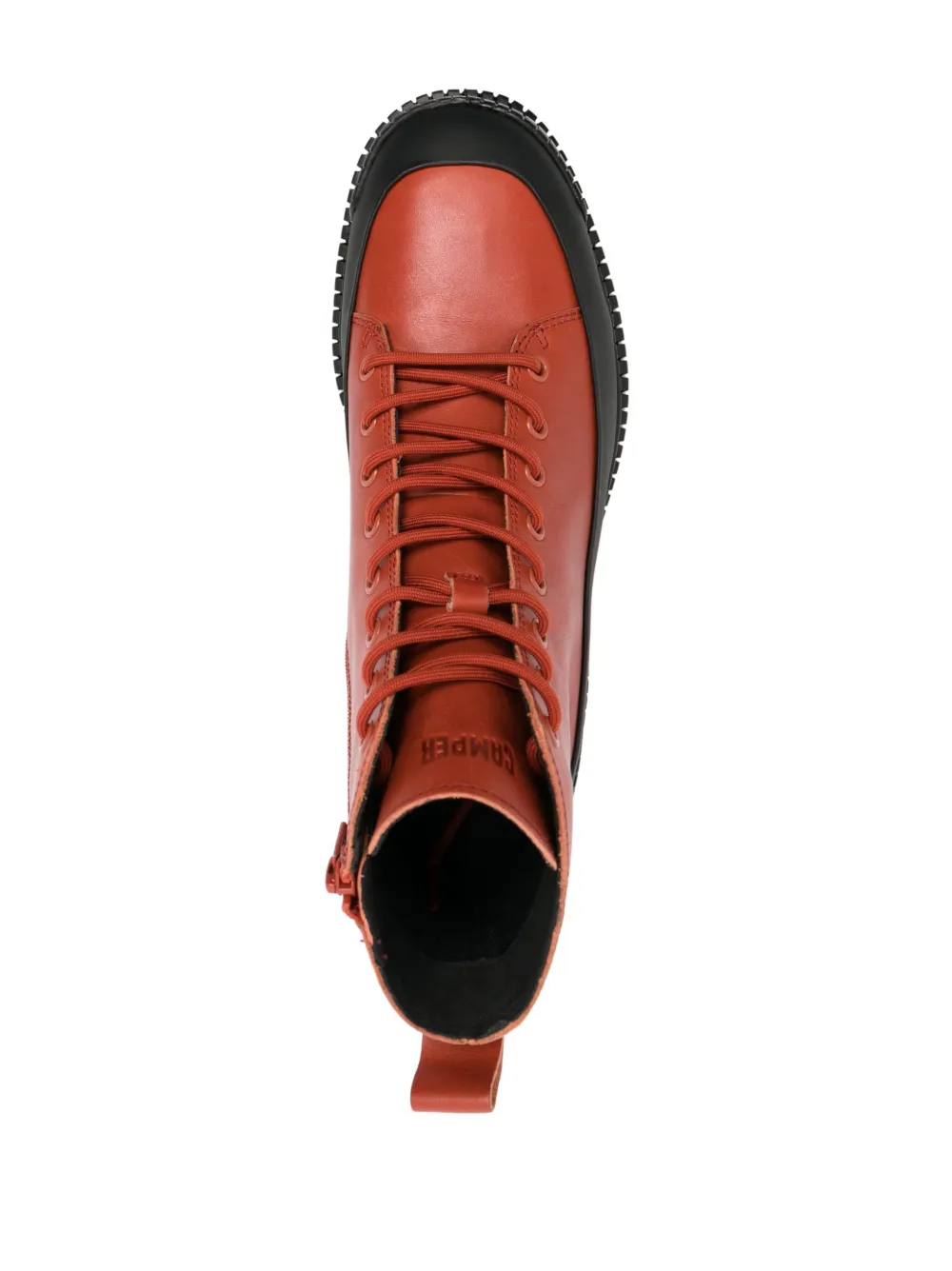 Camper Pix Leather Ankle Boots In Red