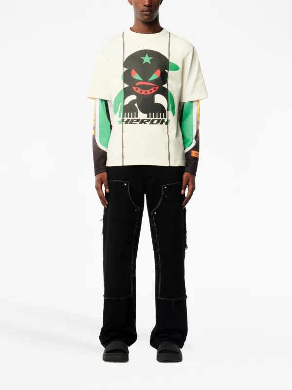 Heron Preston Monster Tape Cotton T-shirt | White | FARFETCH