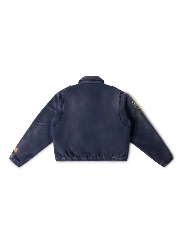Heron Preston eagle-patch distressed-effect Jacket | Blue