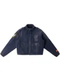 Heron Preston eagle-patch distressed-effect jacket - Blue
