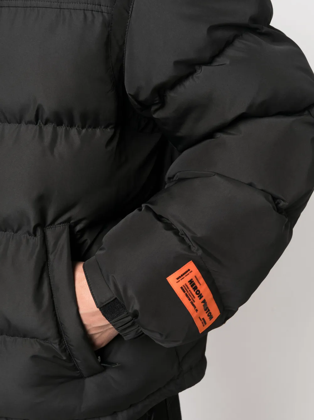 Shop Heron Preston Ex-ray Zip-up Padded Jacket In Black