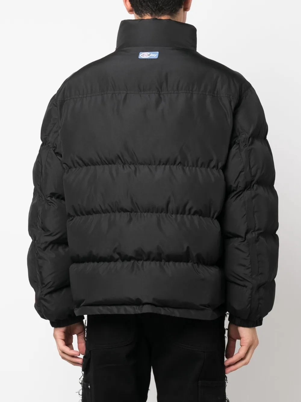 Shop Heron Preston Ex-ray Zip-up Padded Jacket In Black