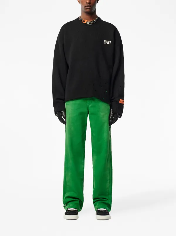 Heron Preston embroidered-logo Drawstring Sweatshirt | Black