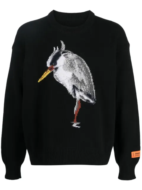 Heron Preston intarsia-knit wool-blend jumper