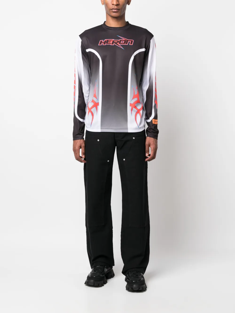 Heron Preston Jersey met logoprint - Zwart