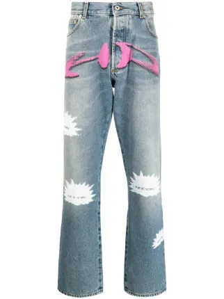 パンツ   Heron Preston Blue Jeans Heron Preston Ex-Ray straight-leg Jeans | Blue | FARFETCH
