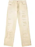Heron Preston straight-leg distressed-finish jeans - Neutrals