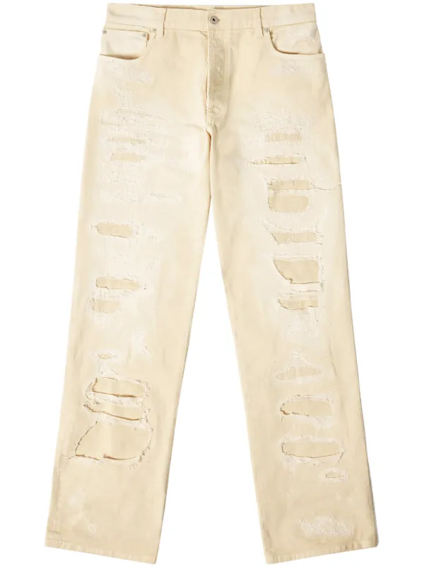 Cream shop ripped jeans