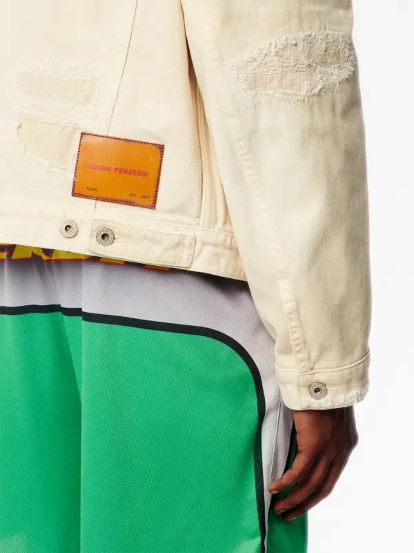 ヘロンプレストン パッチジャケット Heron Preston ロゴパッチ ジャケット | ブラウン | FARFETCH JP