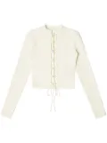 Heron Preston lace-up crop top - White
