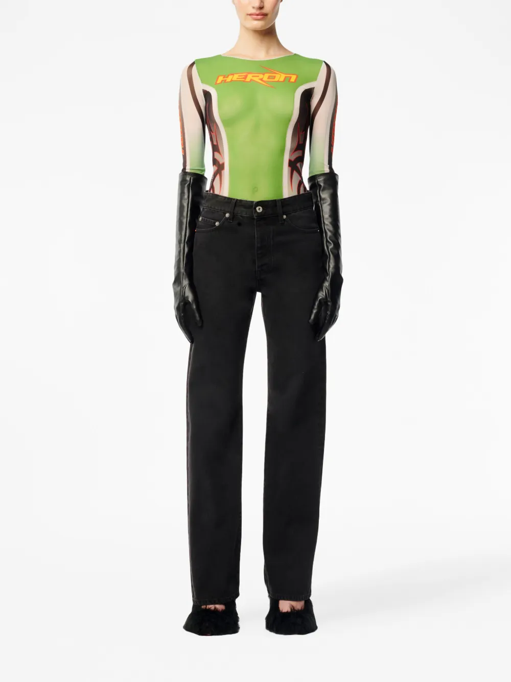 Heron Preston Body met logopatch - Groen