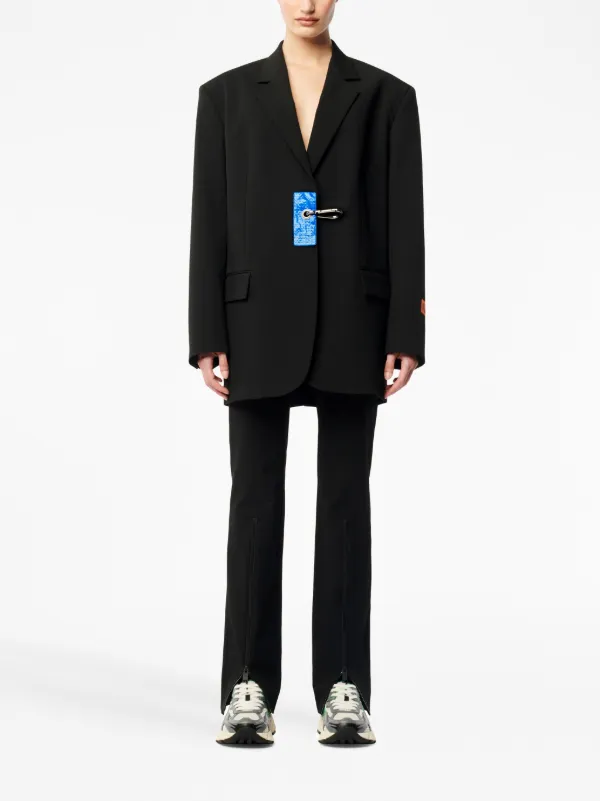 Heron Preston single breasted carabiner detail Blazer Farfetch