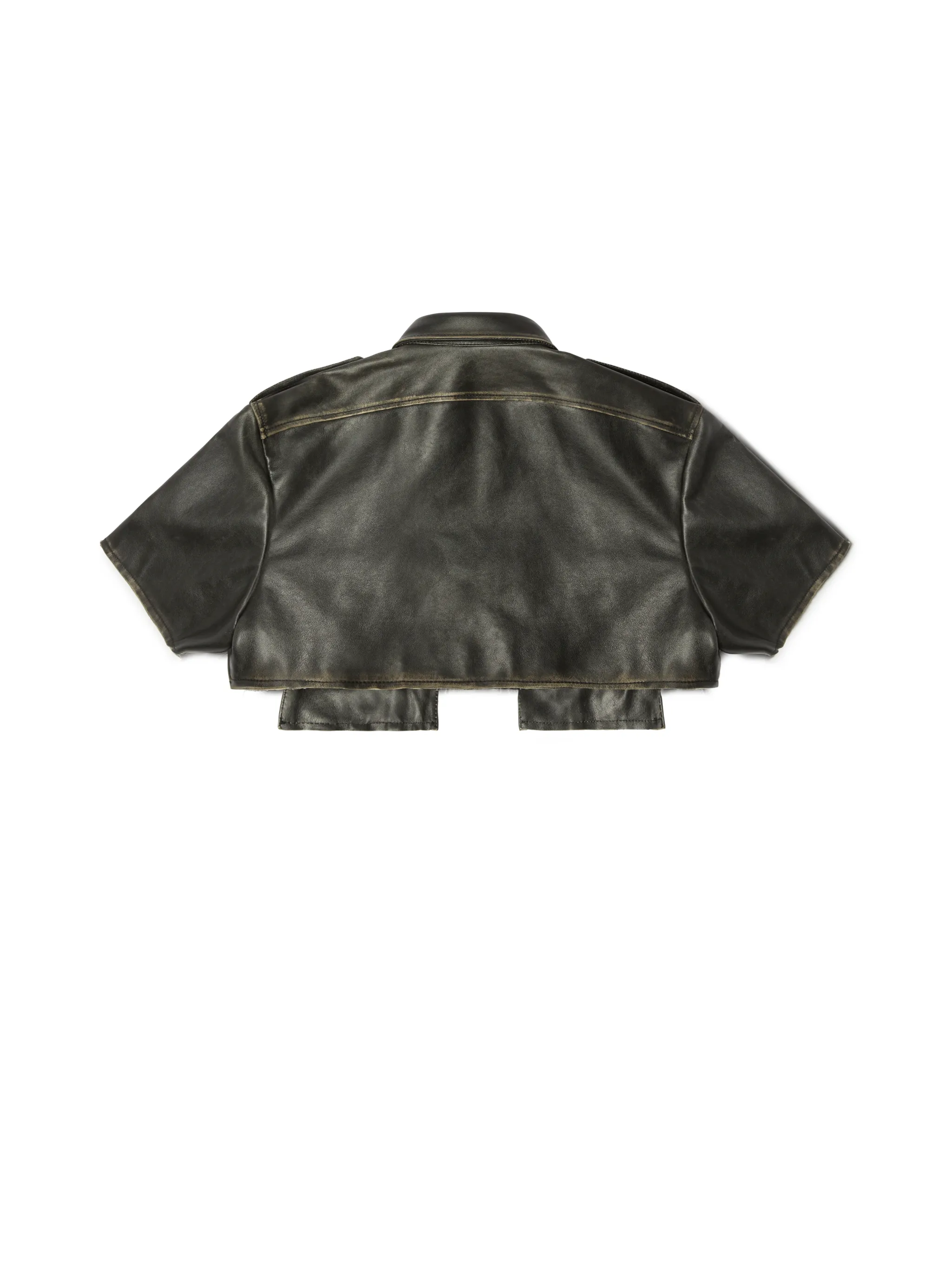 Distressed Leather Shirt