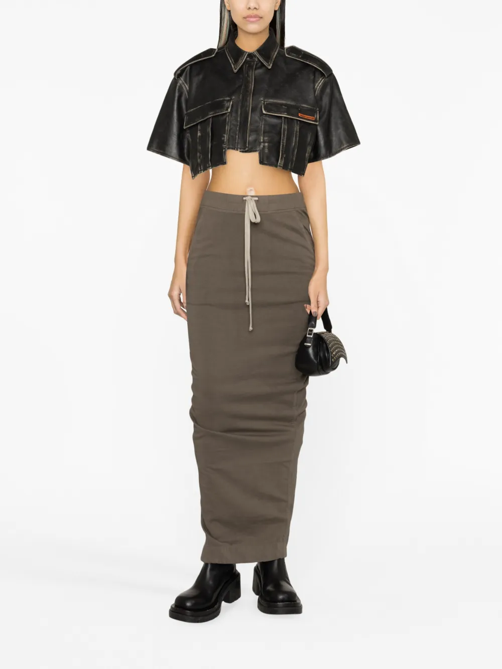 Heron Preston Gerafelde blouse - Zwart
