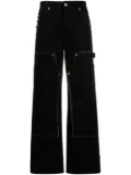 Heron Preston Rebuilt wide-leg carpenter jeans - Black