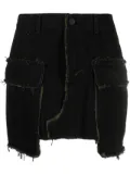 Heron Preston Rebuilt denim cargo skirt - Black