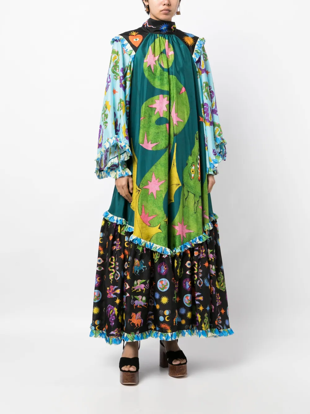ALEMAIS Flared jurk - Groen