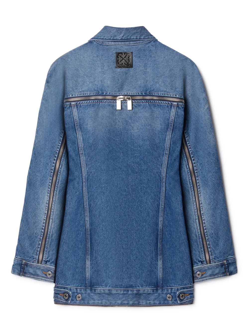Off-White Mini-jurk met rits - Blauw