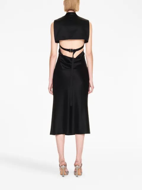 Off-White buckle-detail satin midi dress OWDB485F23FAB0011000 - 3