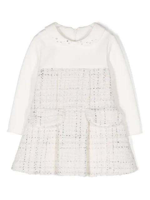 Lapin House bouclé pleated dress