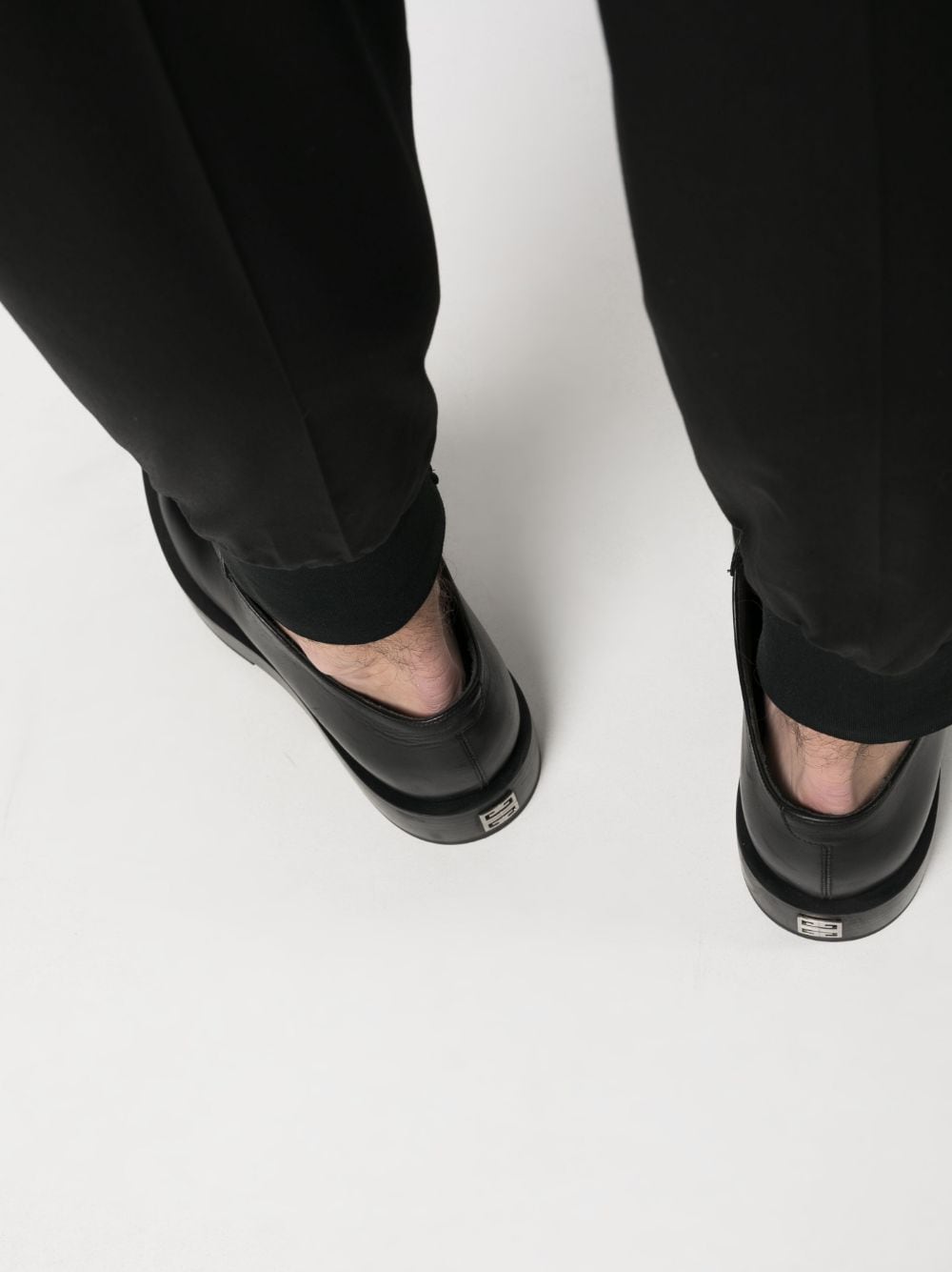 Shop Neil Barrett Fitted-ankle Cotton Chinos In Black