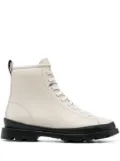 Camper Brutus lace-up leather boots - Neutrals