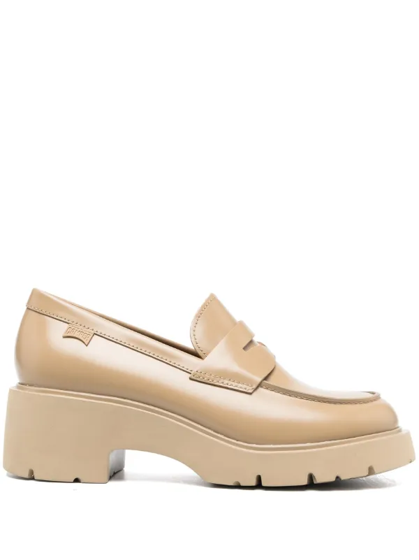 Camper Milah 55mm penny-slot Loafers Neutrals FARFETCH IN