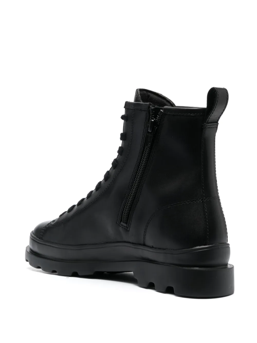 Shop Camper Brutus Suede Lace-up Boots In Black