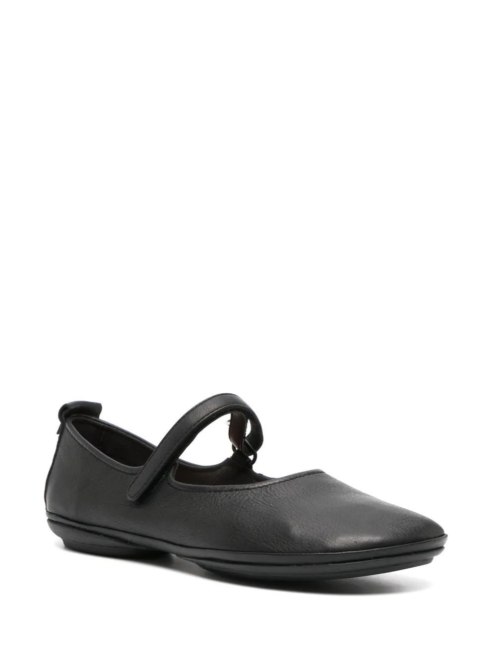 Camper Right Nina leren ballerina's - Zwart