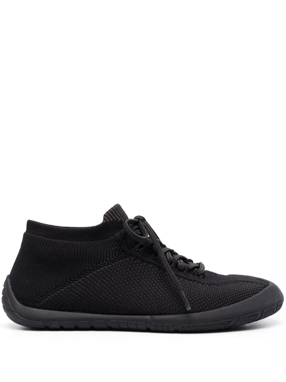 Camper Path Knitted Lace-up Sneakers In Black