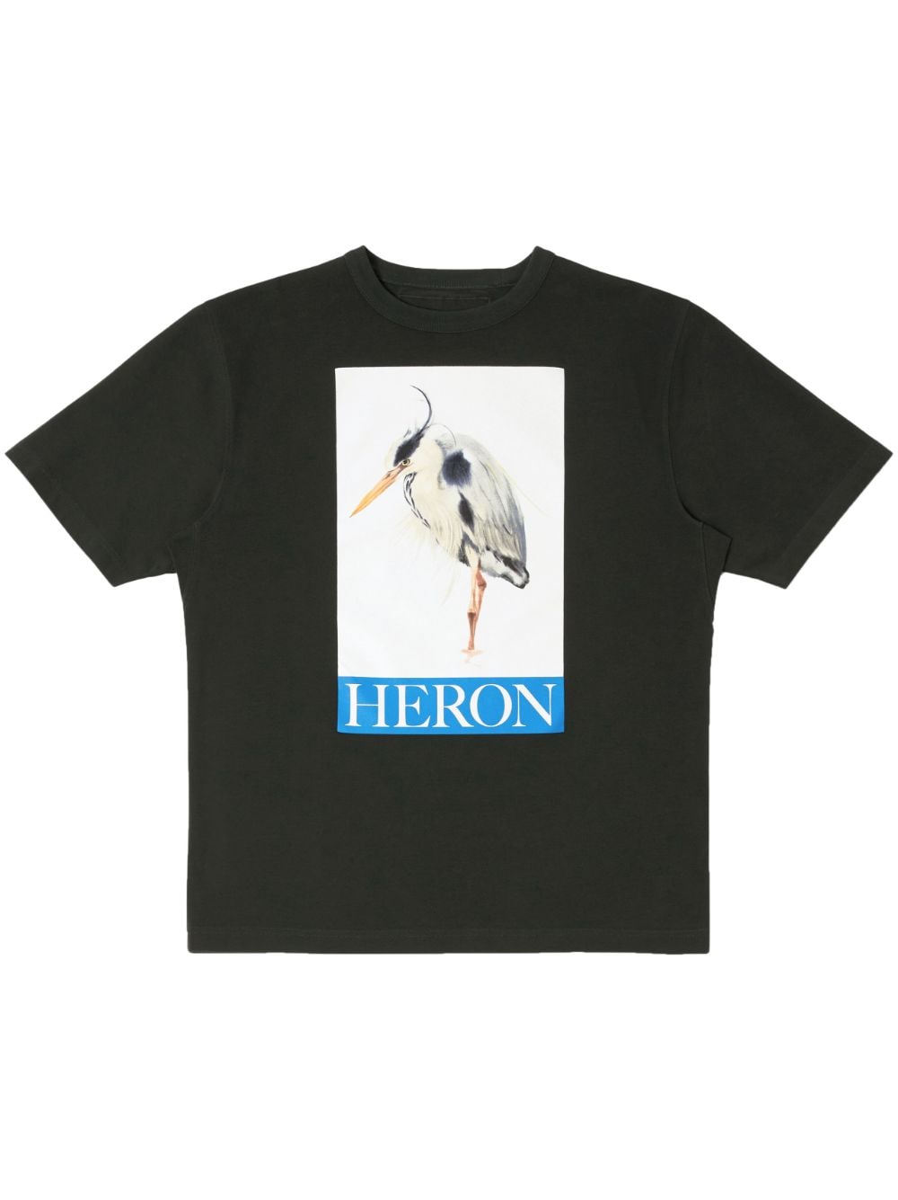 Heron painterly-print T-shirt
